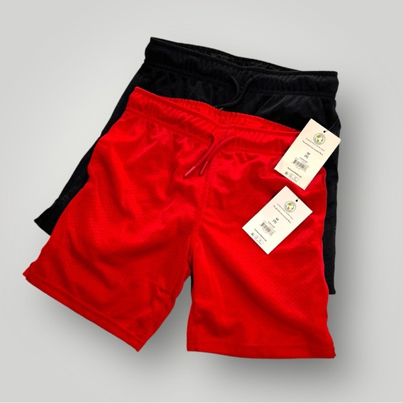 Lot/2 Athletic Works Shorts Black/Red - Picture 7 of 9